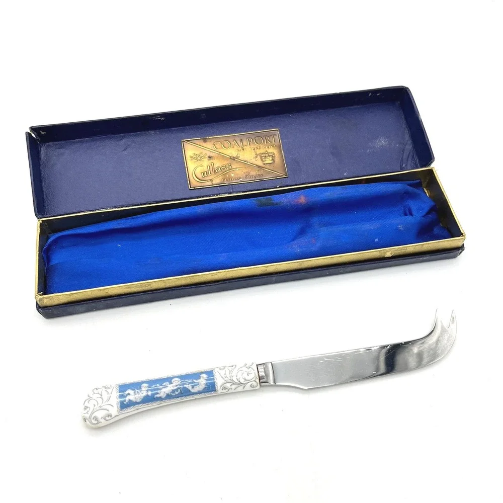 Coalport REVELRY Fine Bone China & Cutlass Sheffield Cutlery Cheese Knife in Box